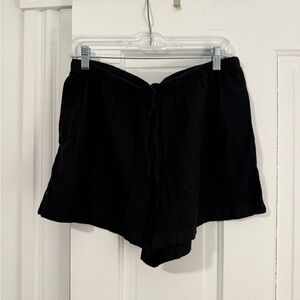 a new day Black Linen Shorts
